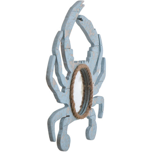 Weathered Crab 18 X 18 inch Weathered Blue and Clear Mirror